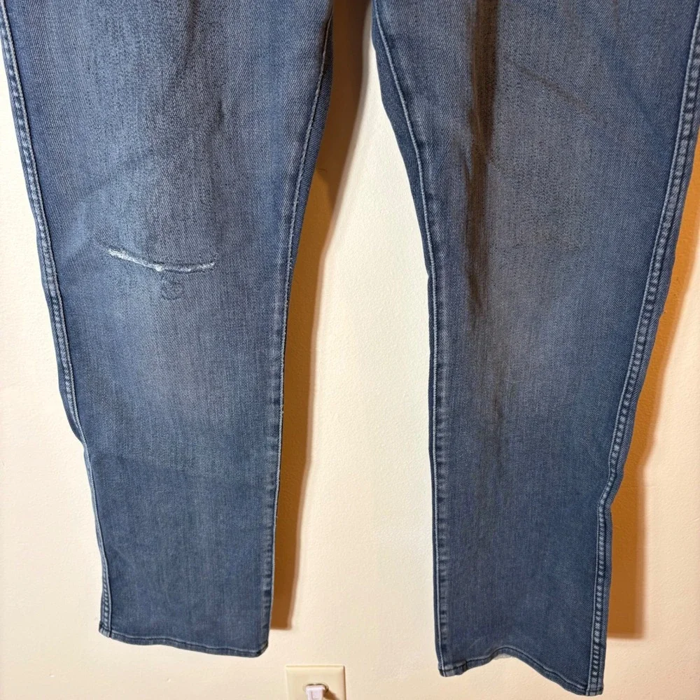 Banana‎ Republic The Traveler Slim Jeans 36x32 Blue Denim Distressed Casual Mens